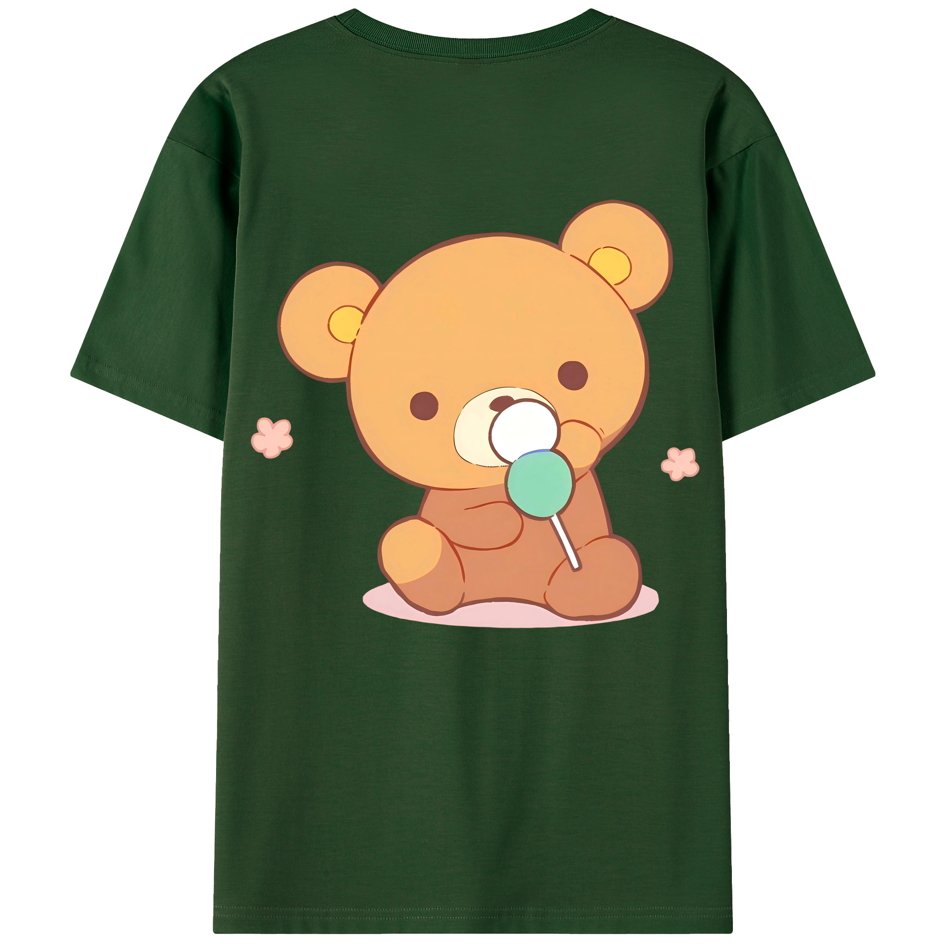 （画像用） リラックマ リラックマ キイロイトリ Rilakkuma Korilakkuma Kiiroitori 綿100％半袖Tシャツ（背面プリント）